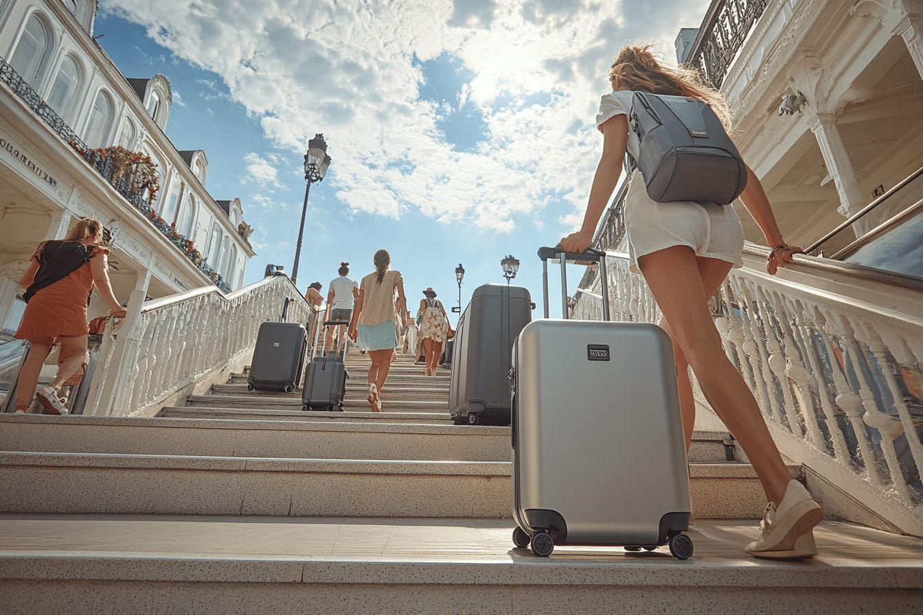 Valise rigide pour couple pour voyage en train